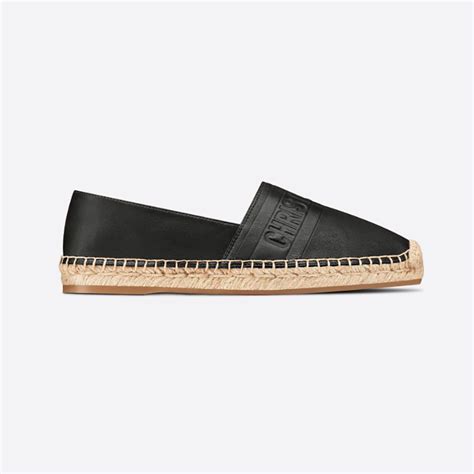 black Dior espadrille